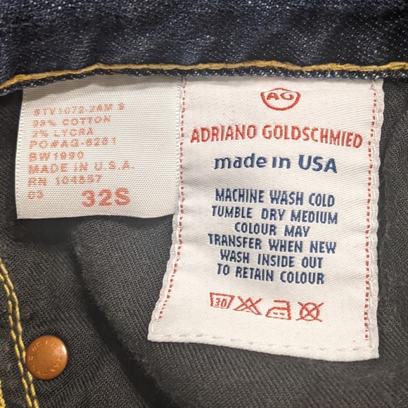 AG Adriano Goldschmied The Club Dark Wash Flare Leg Jeans Size 32S low rise EUC - Picture 5 of 5